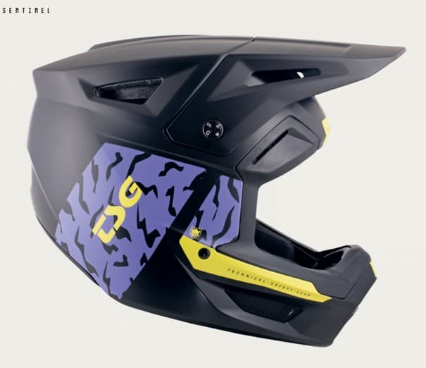 Přilba integrální TSG Sentinel Graphic design Violet Yellow Flakes, M - náhled 2