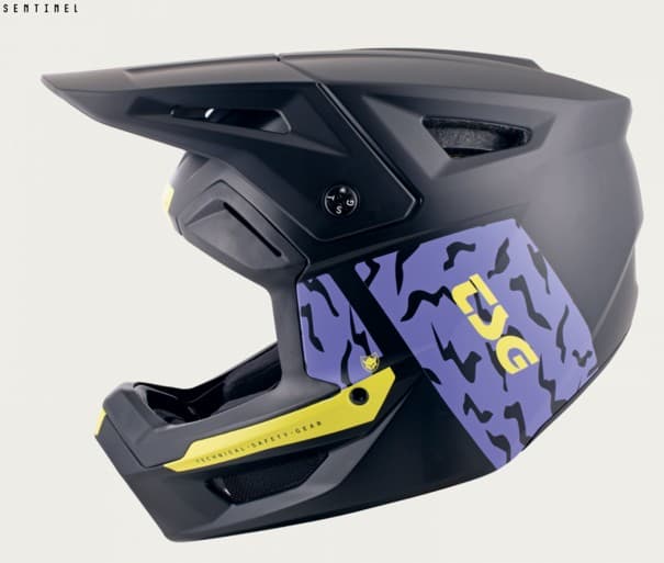 Přilba integrální TSG Sentinel Graphic design Violet Yellow Flakes, M - náhled 3
